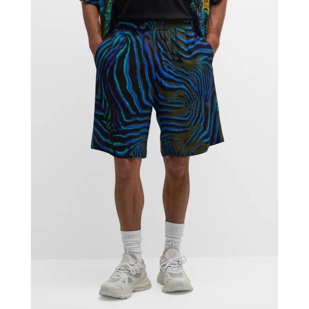 BNWT Versace Wildflower Tiger Logo Monogram Print Shorts Size 48/Small $950